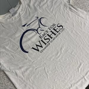 Vintage Y2K Race For Wishes Crew Shirt Large Race Across America Bike Cycle
